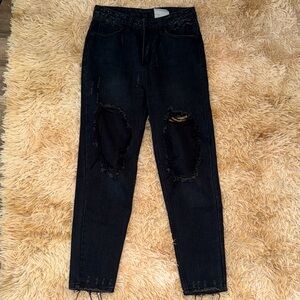 Urban Outfitters x UNIF Black Distressed Ankle Jeans - 24